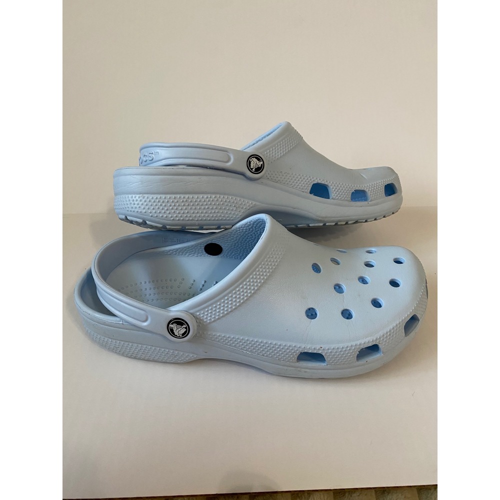 Crocs Classic Clogs Light Blue Mens 9 Womens 11 Comfort Slip On Shoes